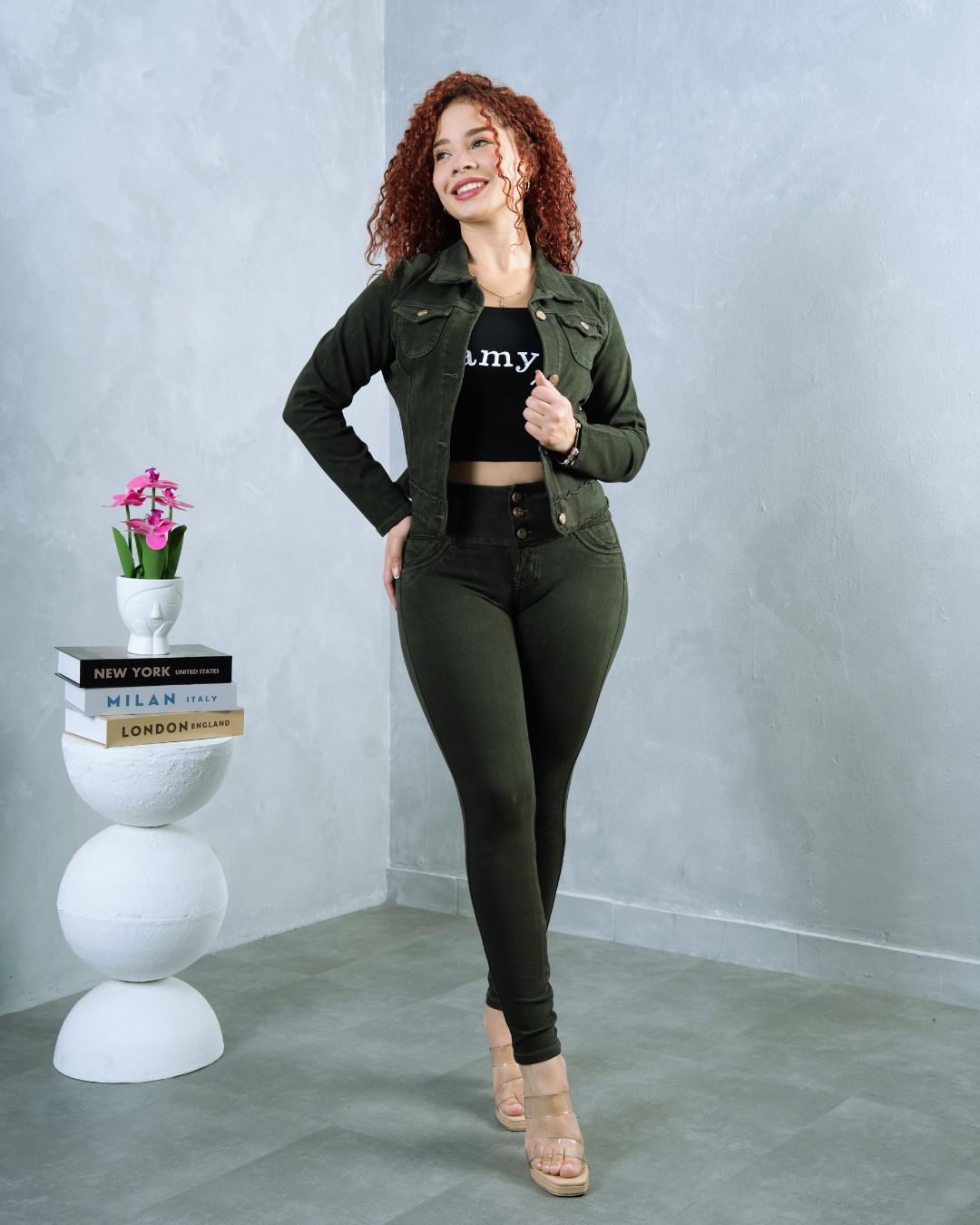 Conjunto Clásico Verde Militar