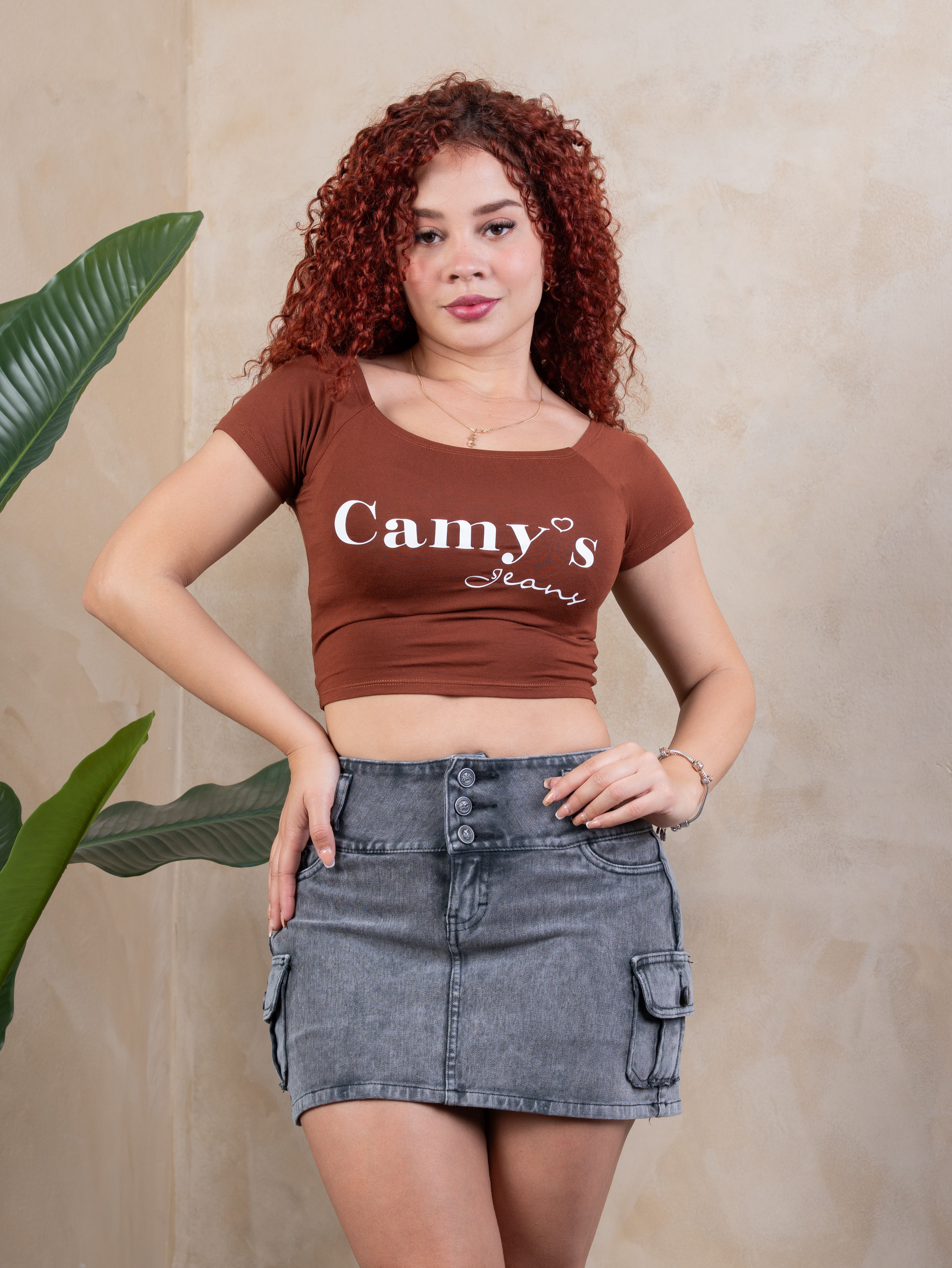 Falda Cargo Plomo Plata