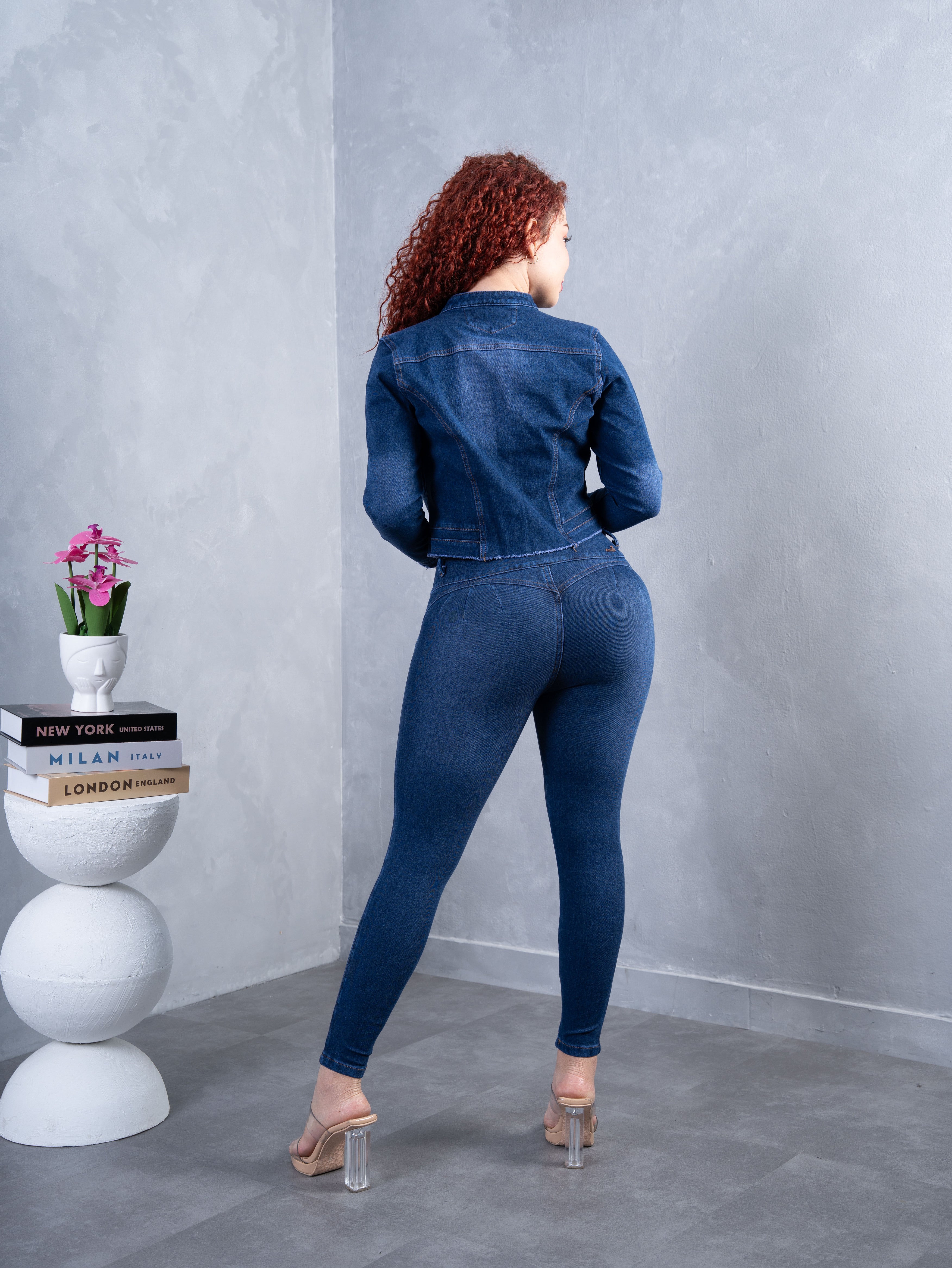 Conjunto Clásico Azul (cuello chino)