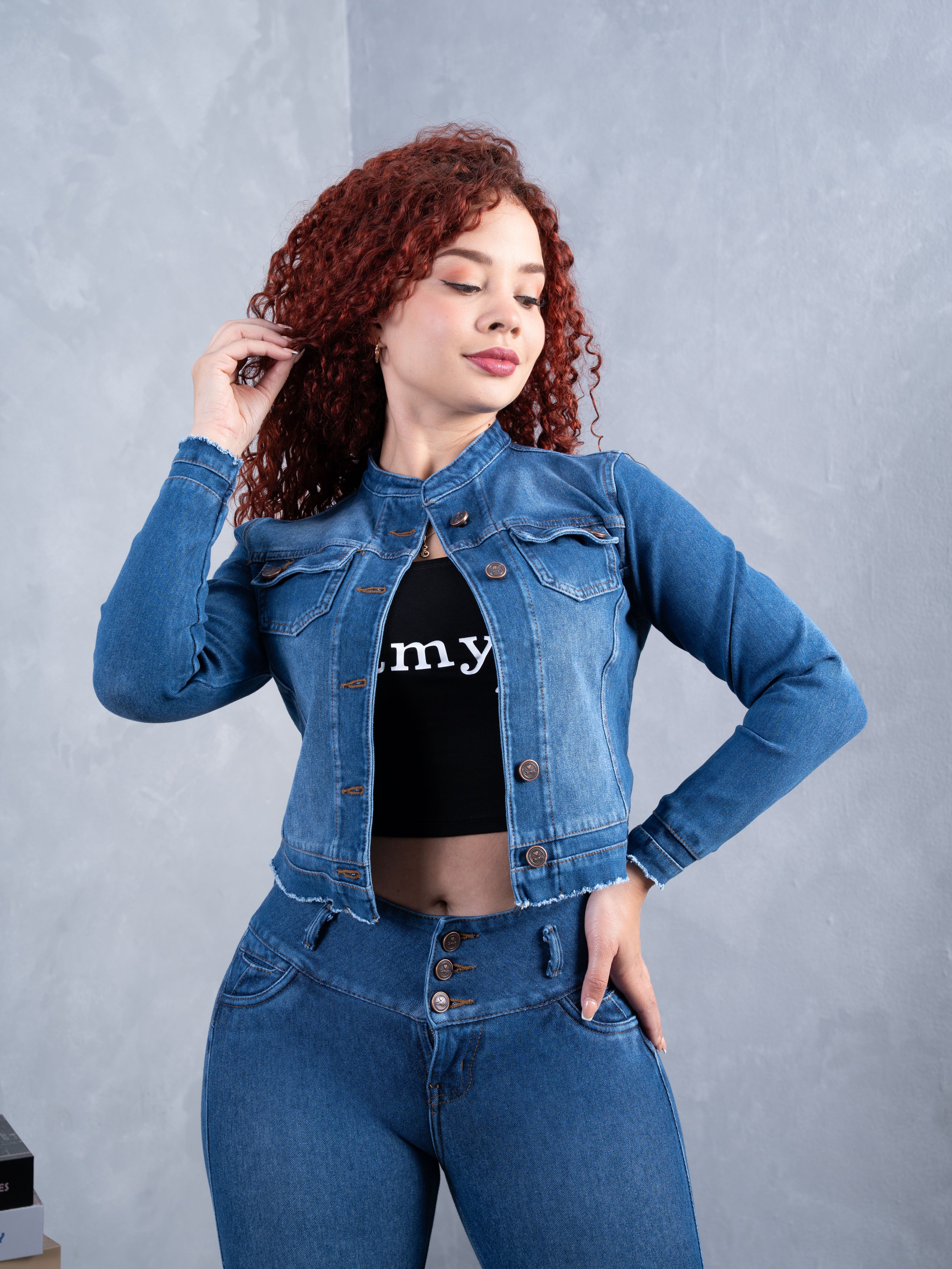 Conjunto Clásico Azul (cuello chino)