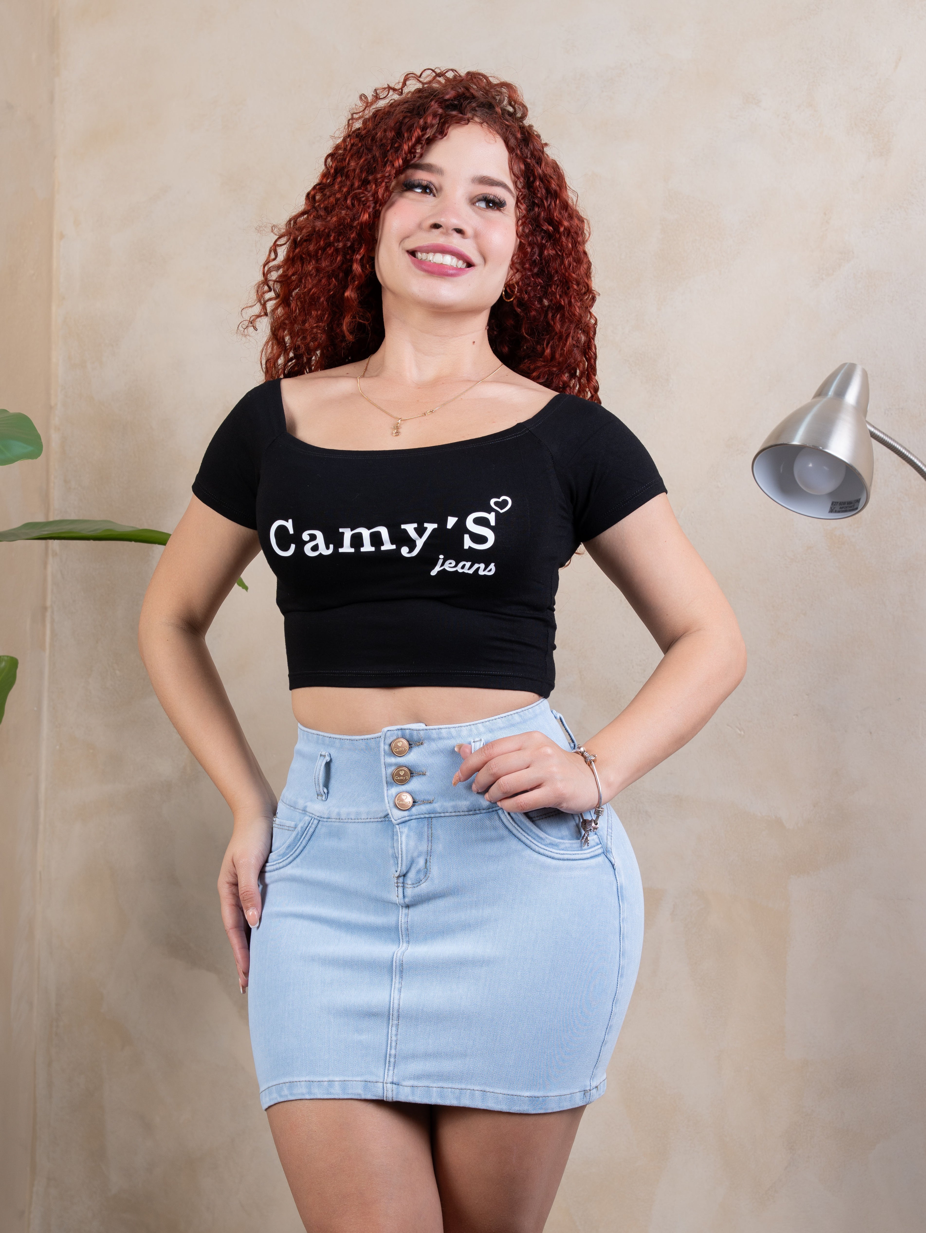 Falda Clásica Celeste Claro