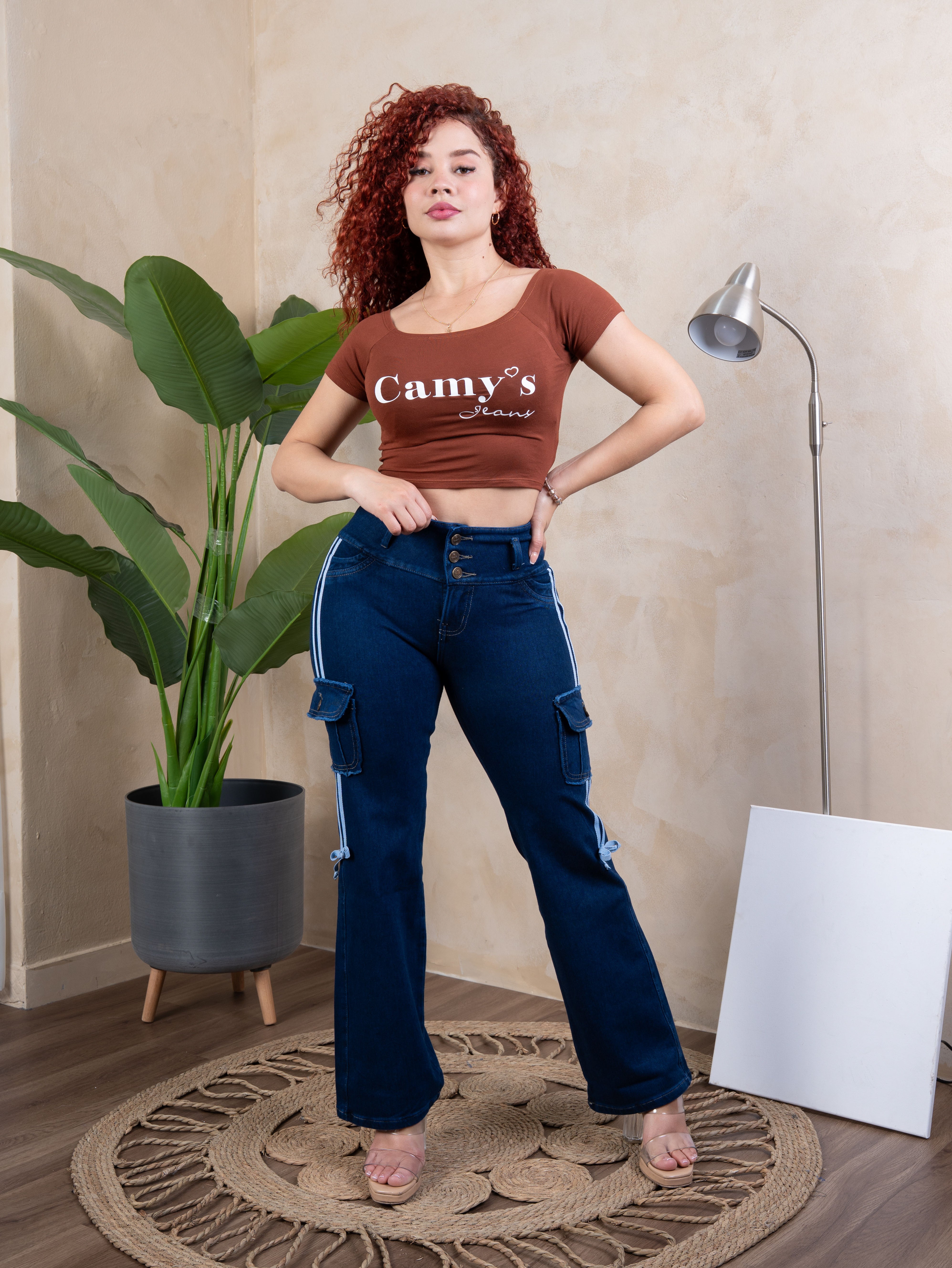 Pantalón Palazzo baggy azul