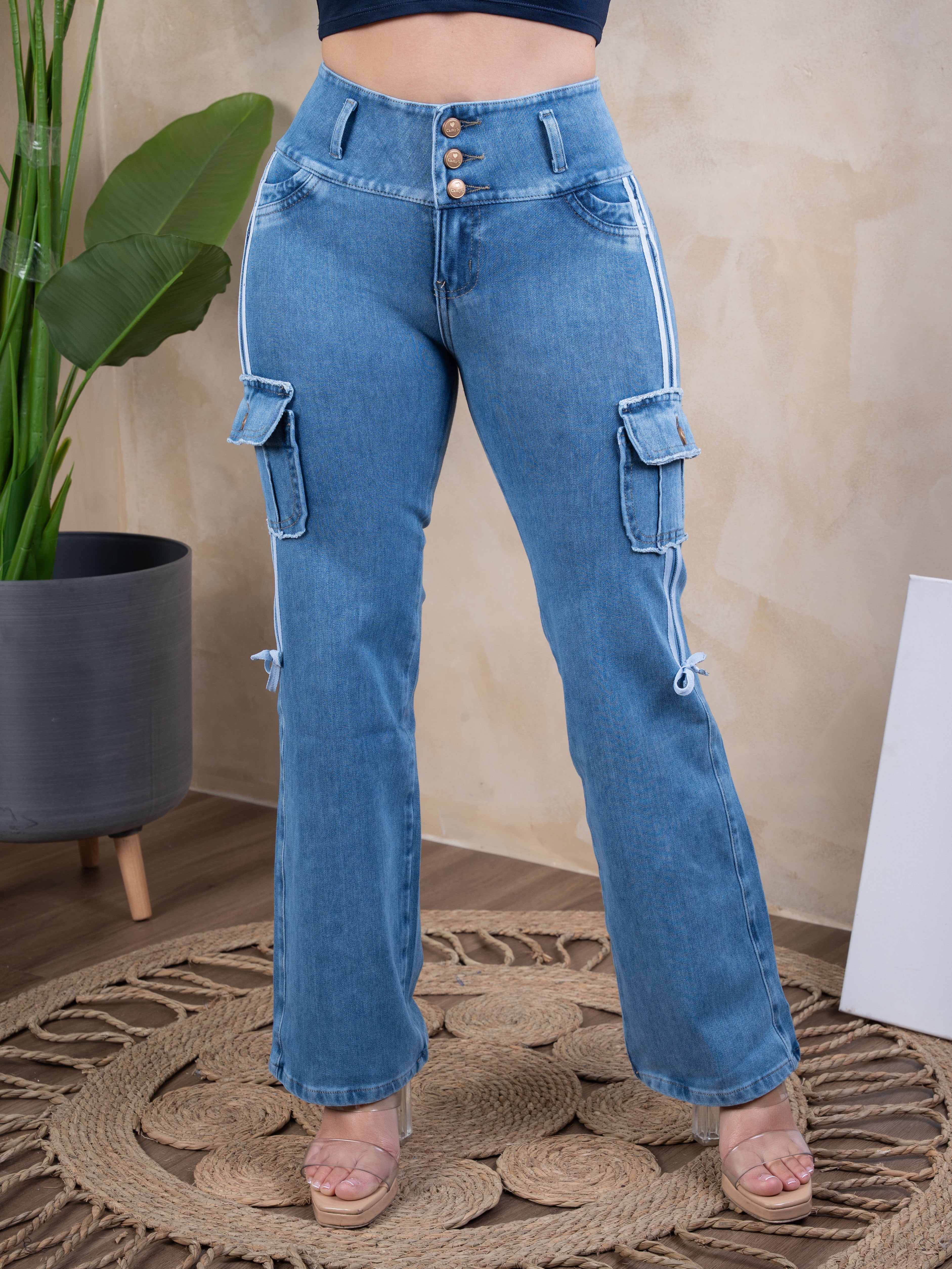 Pantalón Baggy celeste