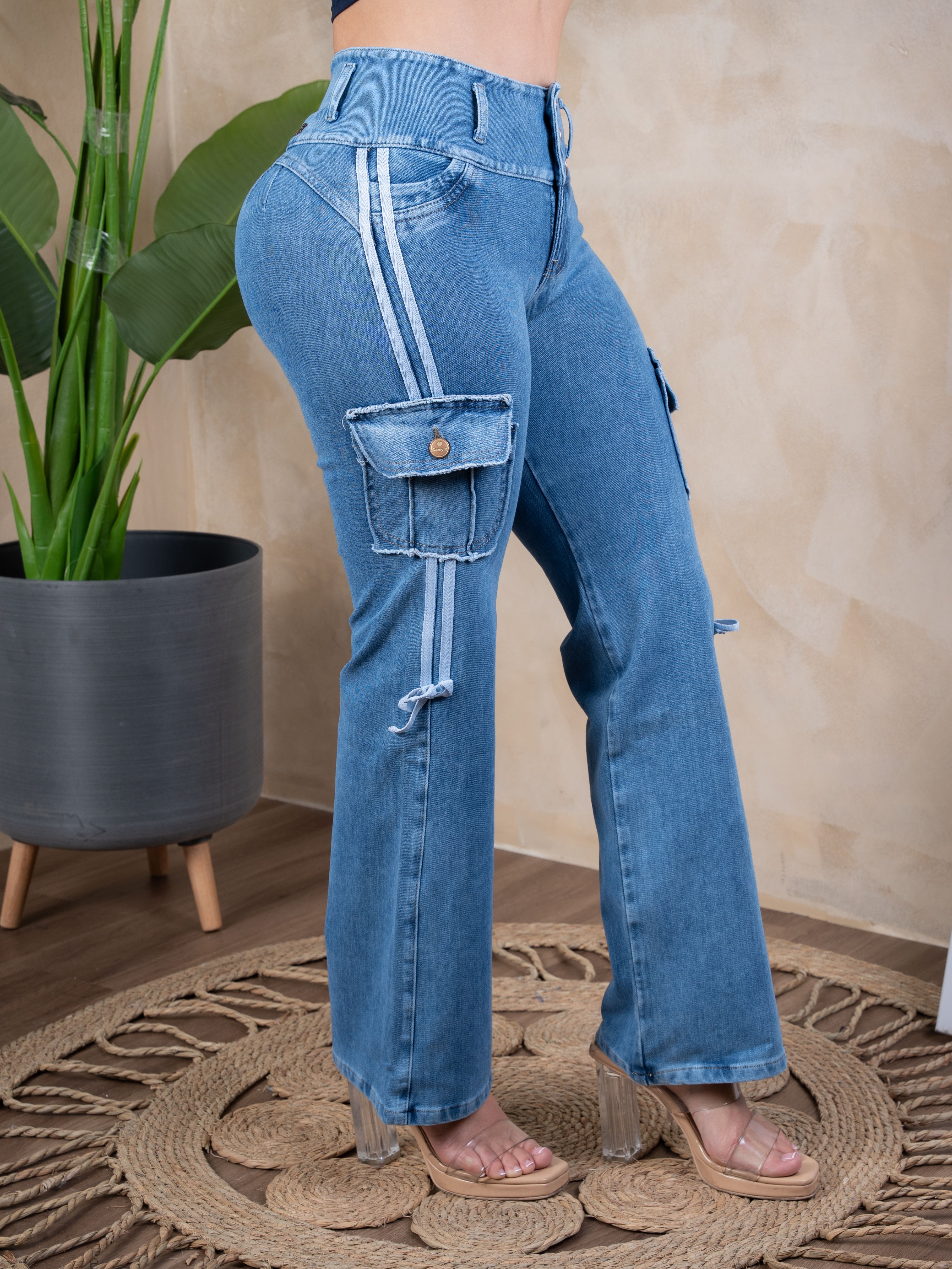 Pantalón Baggy celeste