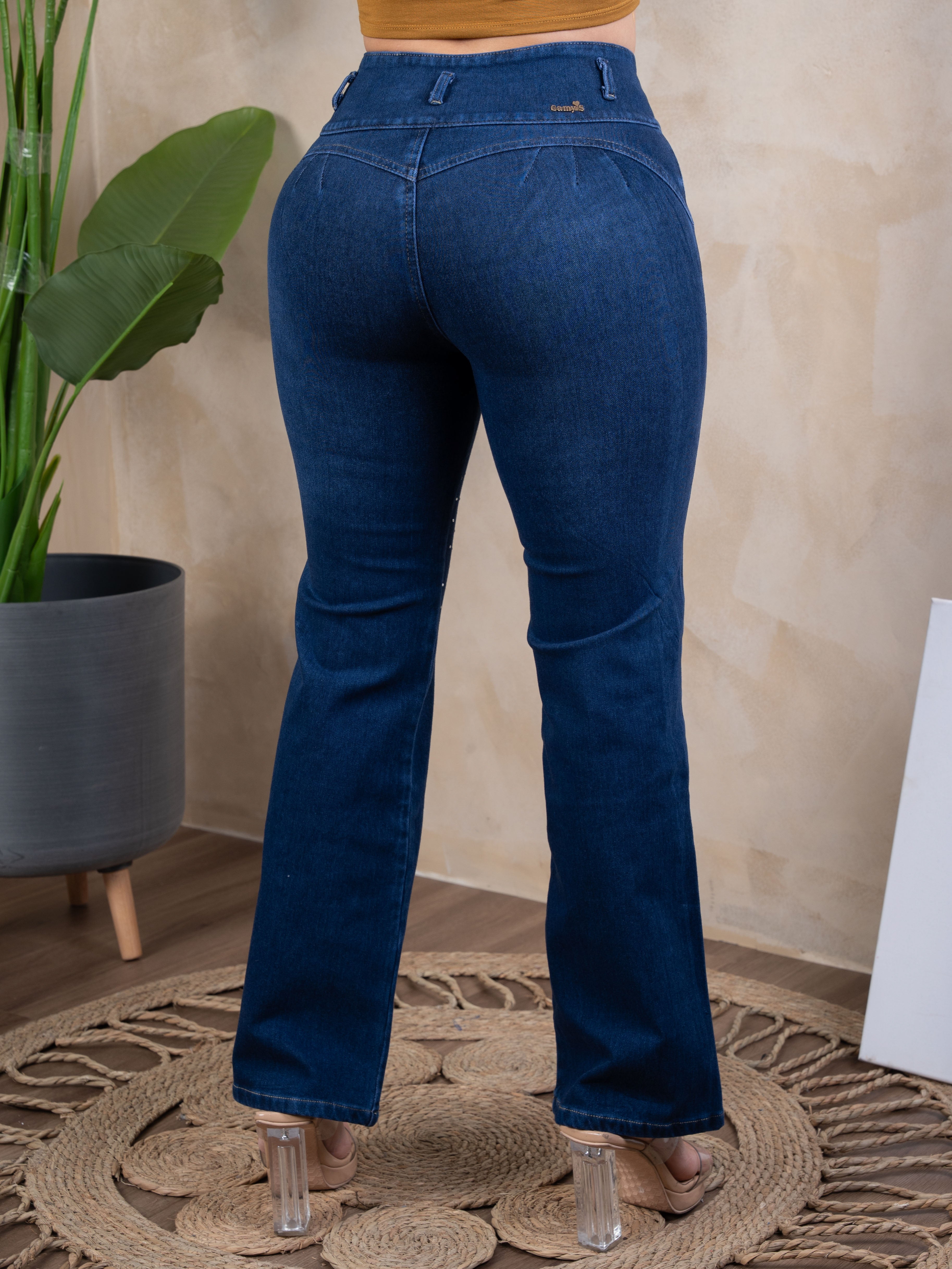 Pantalón Baggy con brillo azul