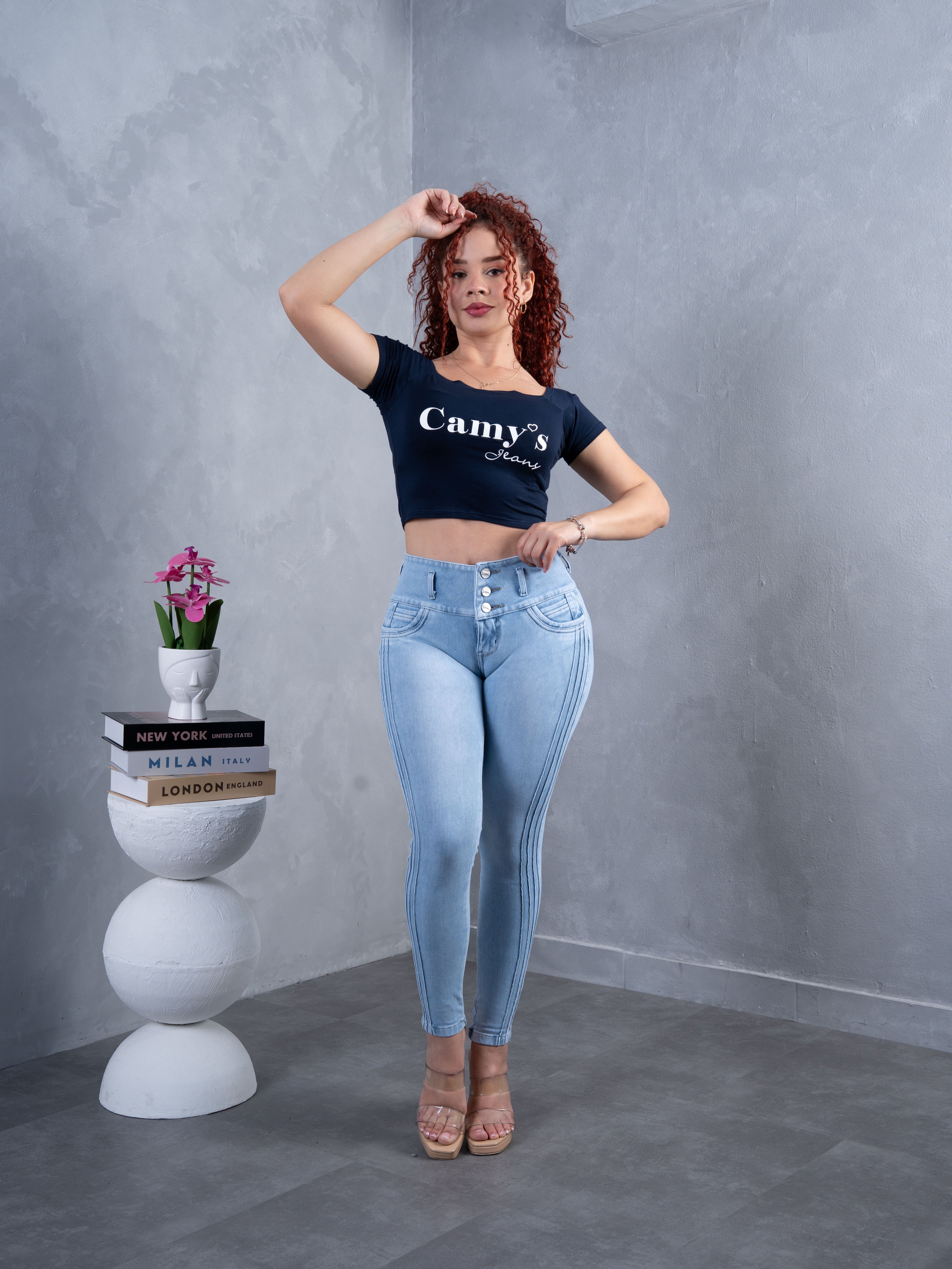 Pantalón Clásico Tres líneas hielo