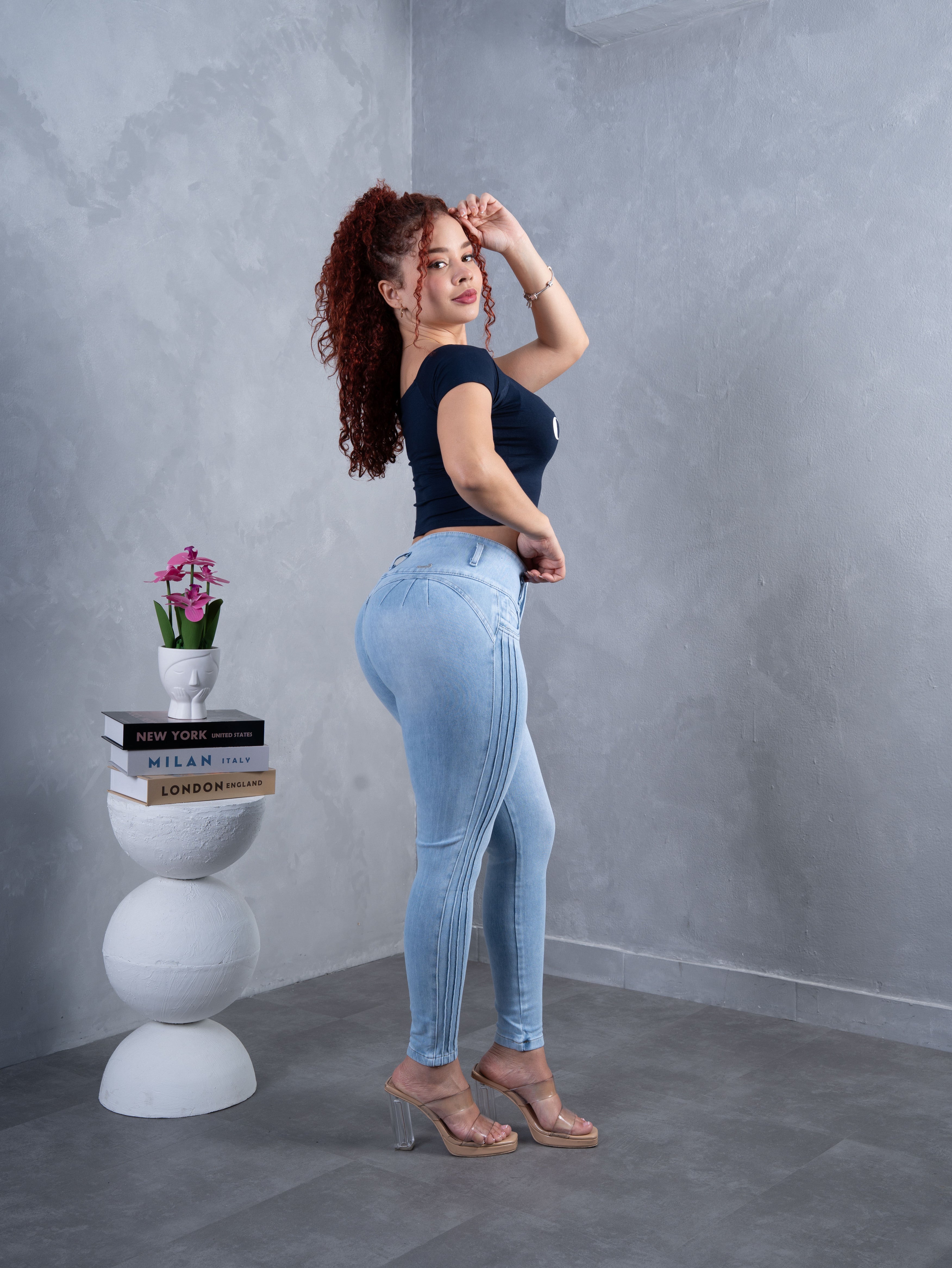 Pantalón Clásico Tres líneas hielo