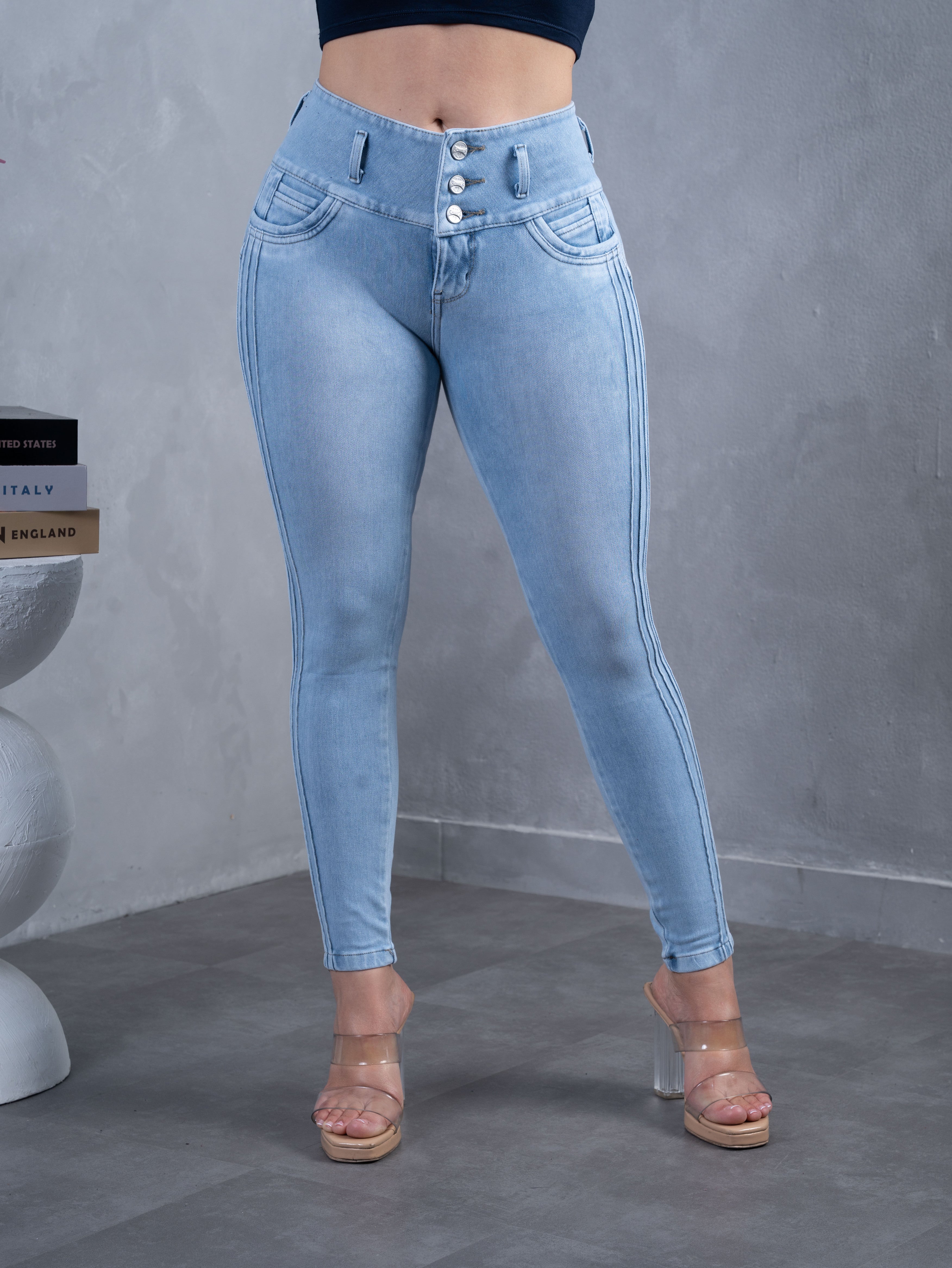 Pantalón Clásico Tres líneas hielo