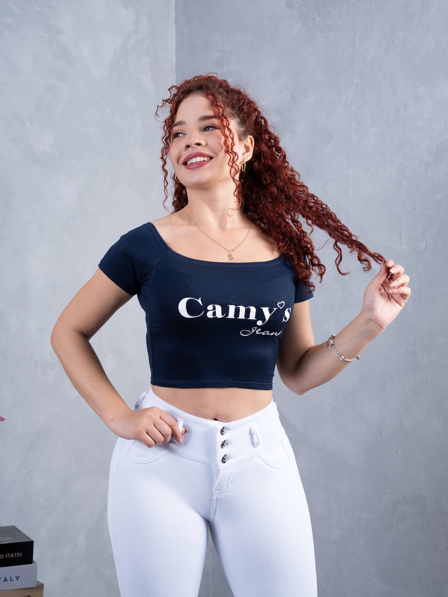 Pantalón Clásico Blanco, bordado flores de colores